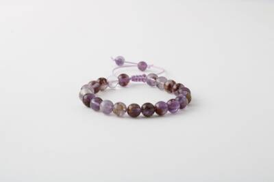 Fantom Kuvars 8mm Merdiven Kapama Doğal Taş Bileklik - 2