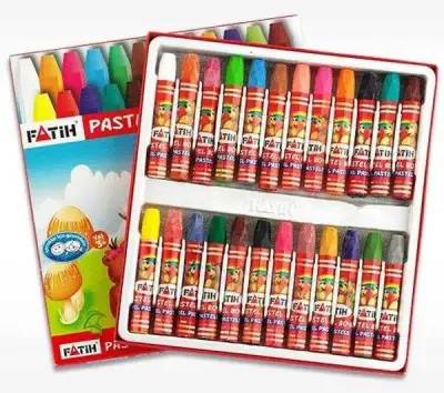 Fatih Altıgen Pastel Boya 24 Renk Karton Kutu - 2