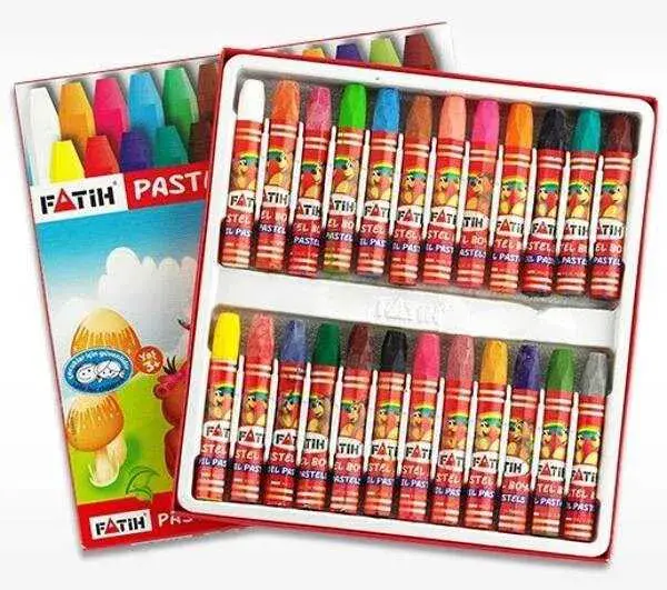 Fatih Altıgen Pastel Boya 24 Renk Karton Kutu - 2