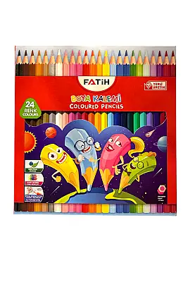 Fatih Karton Kuru Boya Kalemi 24 Renk Tam Boy - Fatih (1)