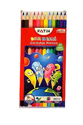 Fatih Karton Kutu Kuru Boya Kalemi 12 Renk Tam Boy - Fatih (1)