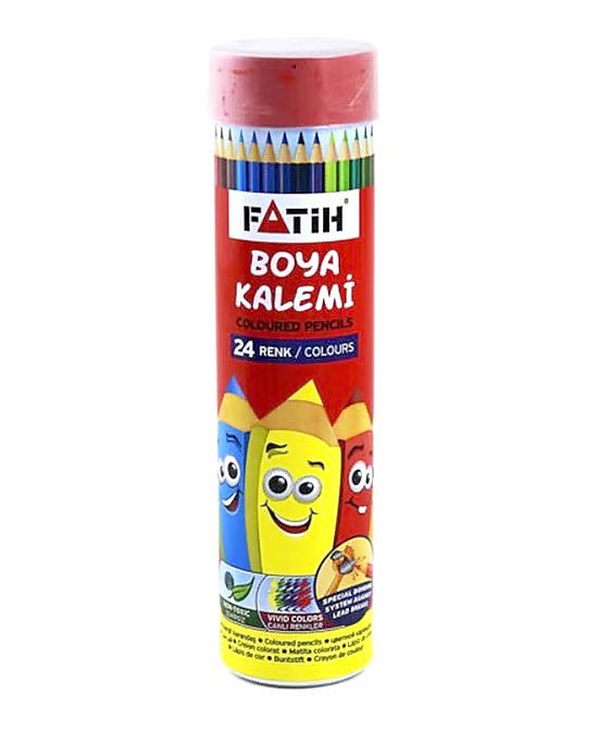 Fatih Metal Tüp Kuru Boya Kalemi 24 Renk Tam Boy - 2