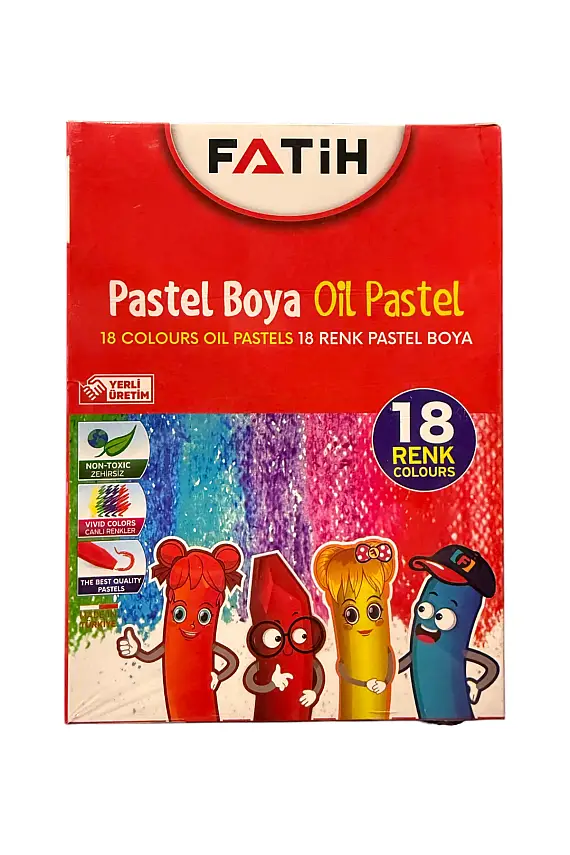 Fatih Oil Pastel Boya Karton Kutu 18 Renk - 1