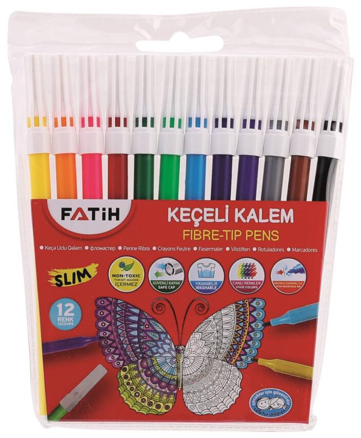 Fatih Slim Keçeli Kalem 12 Li - 1