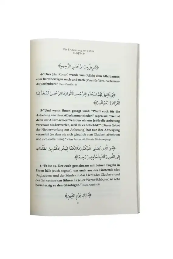 Fatiha Tefsiri Almanca - Ciltli - 3