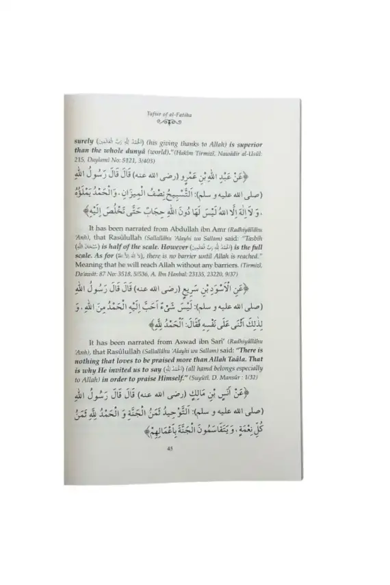 Fatiha Tefsiri İngilizce - Ciltli - 2