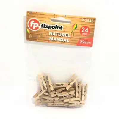 Fıxpoınt P-2845 Mini Mandal Naturel 12X48 - 1