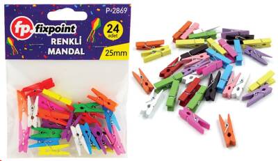Fıxpoınt P-2869 Mini Mandal Renkli 12X48 - 2