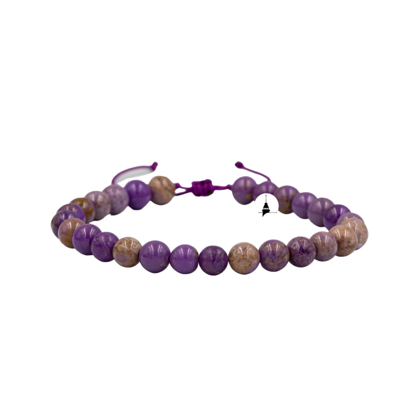 Fosfosiderit 6mm Merdiven Kapama Doğal Taş Bileklik - 1