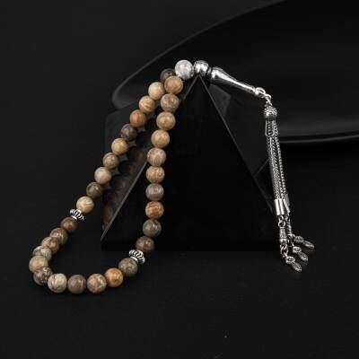 Fosil Mercan Doğal Taş Tesbih 33lük - 8mm - Osmanlı Doğaltaş