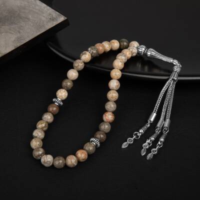 Fosil Mercan Doğal Taş Tesbih 33lük - 8mm - 2