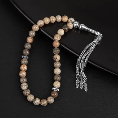 Fosil Mercan Doğal Taş Tesbih 33lük - 8mm - 3