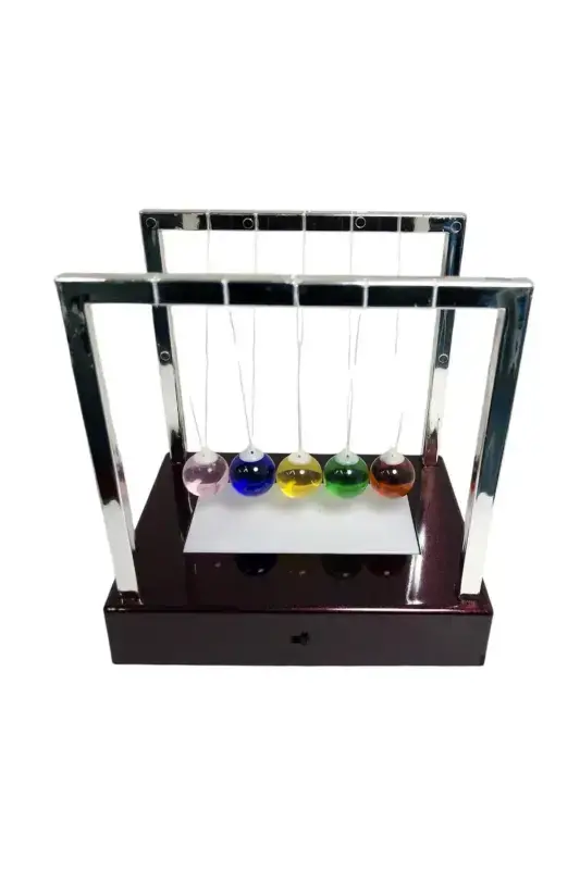 Giftzen Cam Masaüstü Süs Denge Topları Newton Pool - 1