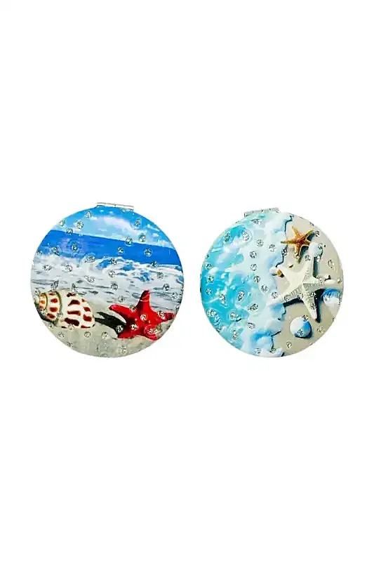Giftzen Çiçek Desenli Kare Ayna - 2
