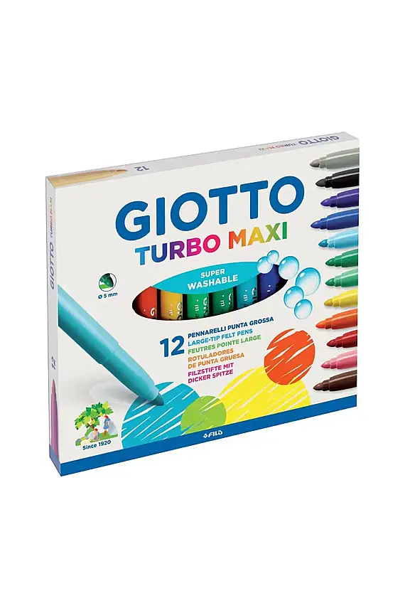 Giotto Turbo Maxi Keçeli Kalem 12 Li - 1