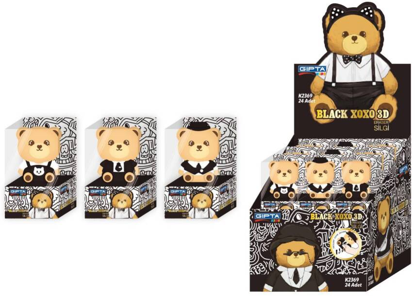 Gıpta Black Xoxo 3D Silgi - 1