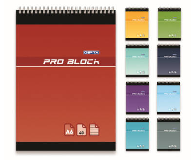 Gıpta Bloknot Pro Block Çizgili Defter 40 Yp A5 Karton Kapak Spiralli - Gıpta