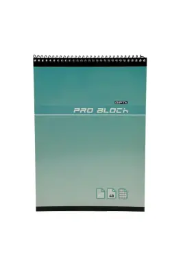 Gıpta Bloknot Pro Block Kareli Defter 40 Yp A5 Karton Kapak Spiralli - Gıpta