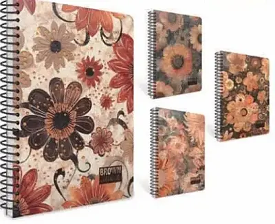 Gıpta Brown Book Kareli Düz Defter 96 Yp 17 x 24 Sert Kapak İp Dikiş - Gıpta (1)