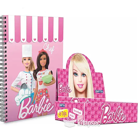 Gıpta Defter Barbie Düz A6 Karton Kapak Spiralli - 1