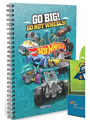 Gıpta Defter Hot Wheels Düz A6 Karton Kapak Spiralli - Gıpta (1)