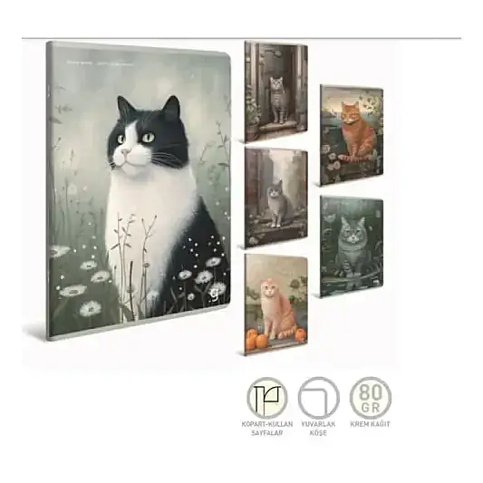 Gıpta Echo Book Çizgili Defter 60 Yp 13 x 18 Karton Kapak Tel Dikiş - 2