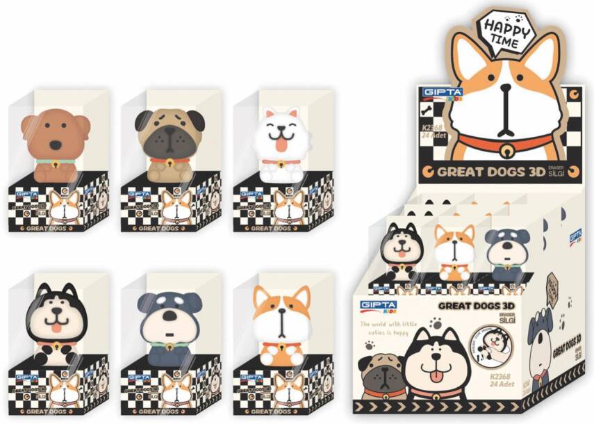 Gıpta Great Dogs Figürlü 3D Silgi - 2