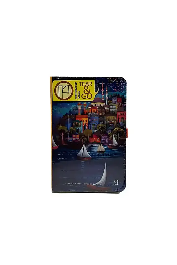 Gıpta İstanbul Düz Defter 80 Yp 9 x 14 Sert Kapak - 1