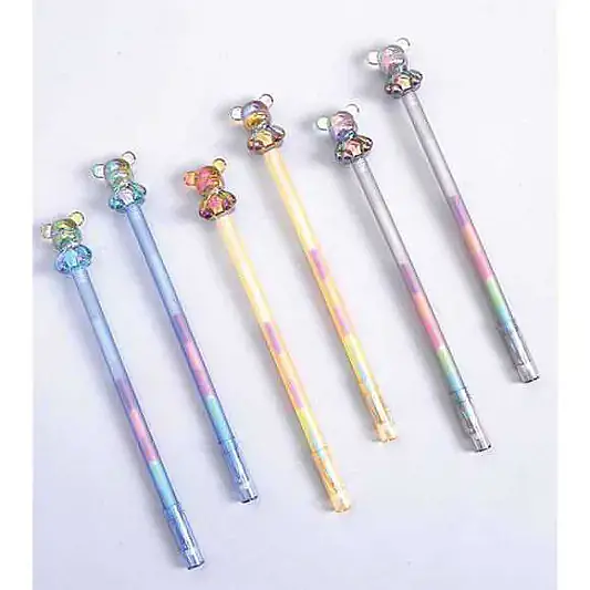 Gıpta Kids Bear Raınbow Ayıcık Başlıklı Renkli Tükenmez Kalem - 1
