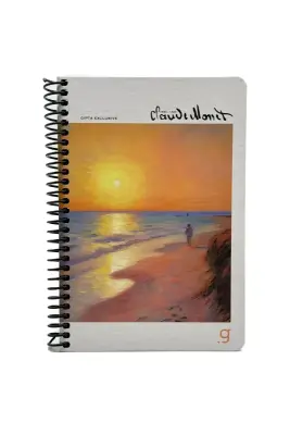 Gıpta Monet Çizgili Defter 100 Yp 17 x 24 Sert Kapak Spiralli - Gıpta