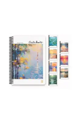 Gıpta Monet Çizgili Defter 96 Yp 17 x 24 Sert Kapak - Gıpta