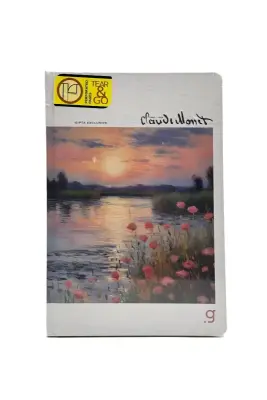 Gıpta Monet Kareli Defter 96 Yp 17 x 24 Sert Kapak - Gıpta