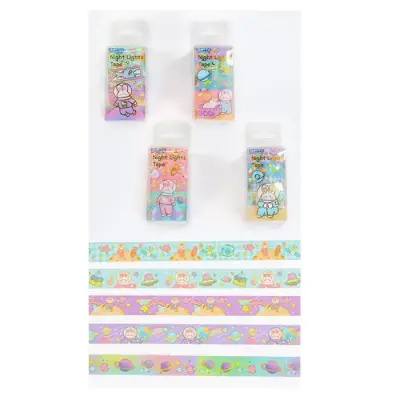 Gıpta Night Shining Renkli Bant 1.5 x 2 Set 5 Li Karanlıkta Parlar - Gıpta