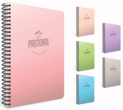 Gıpta Pastoral Kareli Defter 40 Yp A4 Plastik Kapak Spiralli - 3