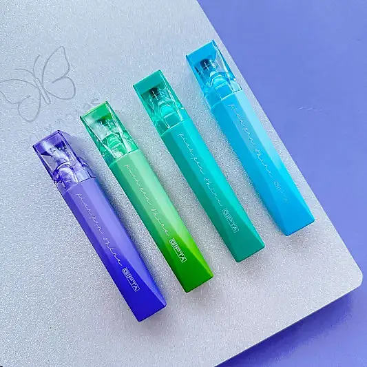 Gıpta Pick Pen Shine Fosforlu Markör 4 Lü Kalem Seti Mor Yeşil Mavi Deniz Mavi - 1