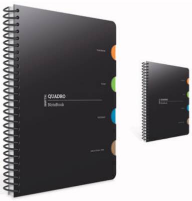 Gıpta Quadro Spiralli Defter Kareli 4 Seperatörlü 150 Yp A4 - 4
