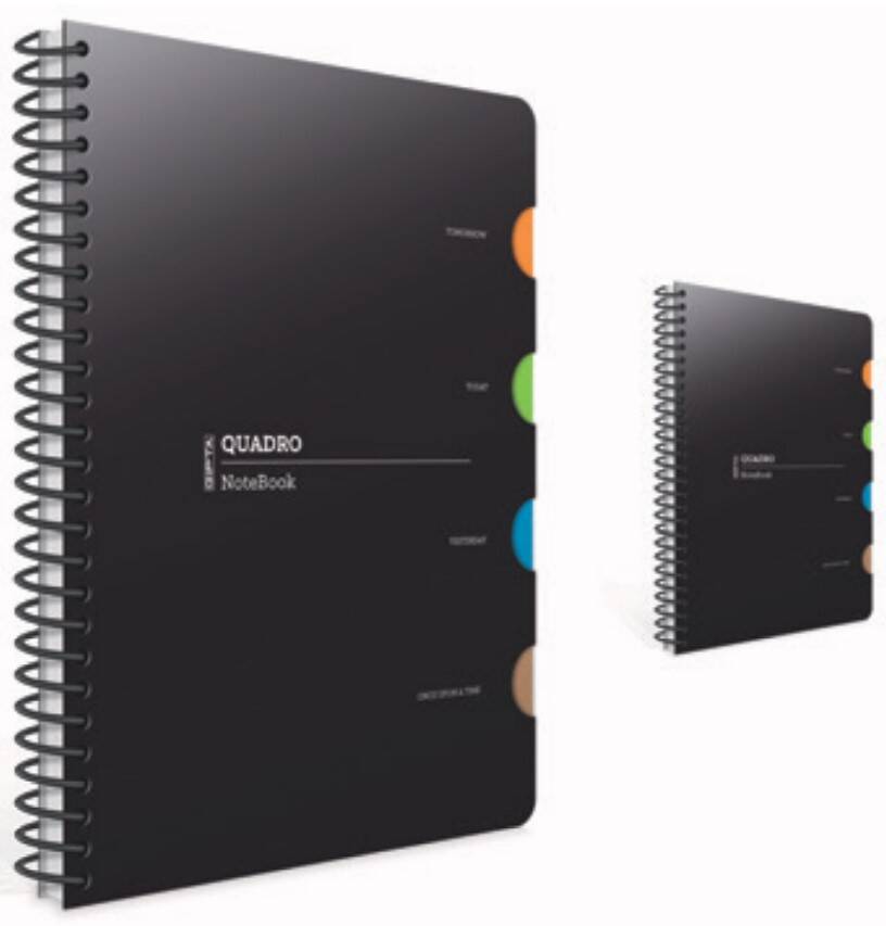 Gıpta Quadro Spiralli Defter Kareli 4 Seperatörlü 150 Yp A4 - 4
