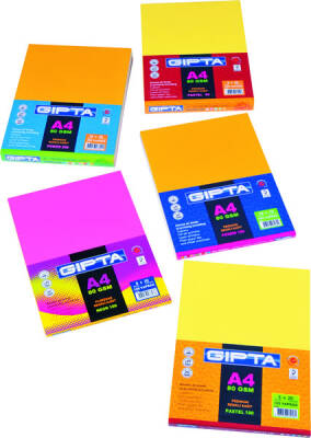 Gıpta Renkli Fotokopi Kağıdı Pastel Renk 50'Li - Gıpta