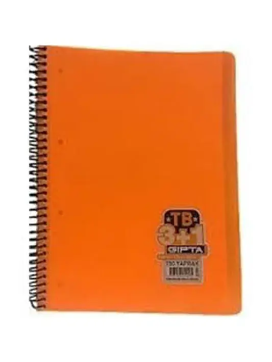 Gıpta Tb Defter 150 Yp A4 3+1 Pastoral Spiralli - 1