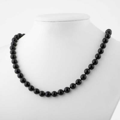 Golden Obsidyen 8 mm Düğümlü Doğal Taş Kolye - Doğal Taş (1)