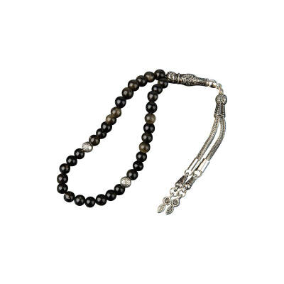 Golden Obsidyen Doğal Taş Tesbih 33lük - 6mm - 3