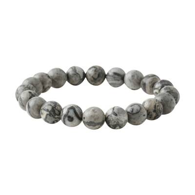 Gri Jasper 10mm Doğal Taş Bileklik - 3