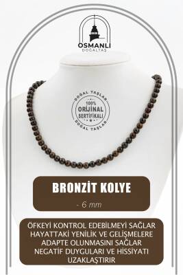 Gri Jasper 6 mm Dizi Doğal Taş Kolye - Osmanlı Doğaltaş