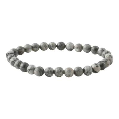Gri Jasper 6mm Doğal Taş Bileklik - Doğal Taş (1)