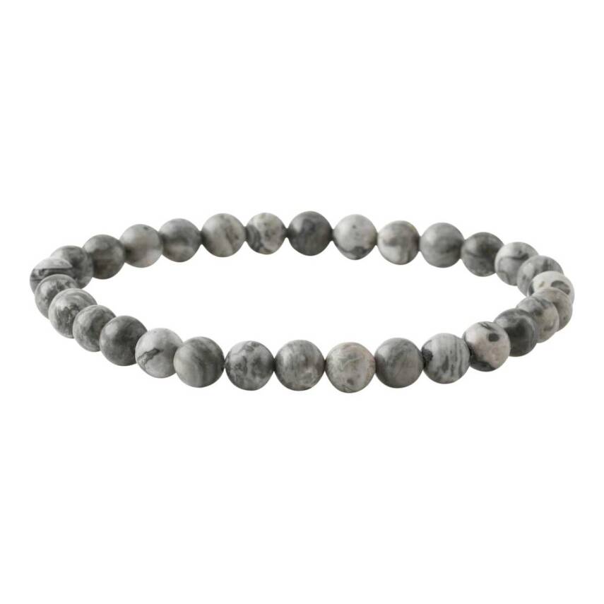Gri Jasper 6mm Doğal Taş Bileklik - 2