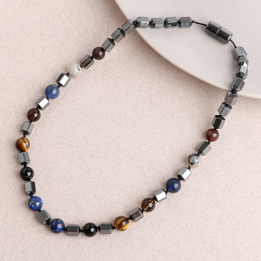 Güçlü İrade Doğal Taş Erkek Kolye - 3