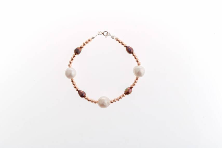 Gün Işığı, Hematit Aksesuar İnci Bileklik - 1