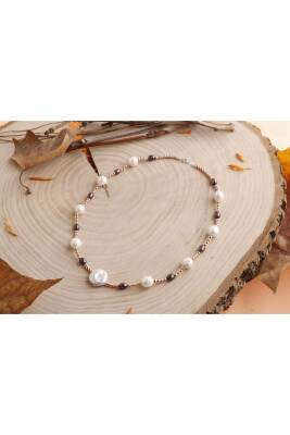 Gün Işığı, Hematit Aksesuar İnci Kolye - Osmanlı Doğaltaş