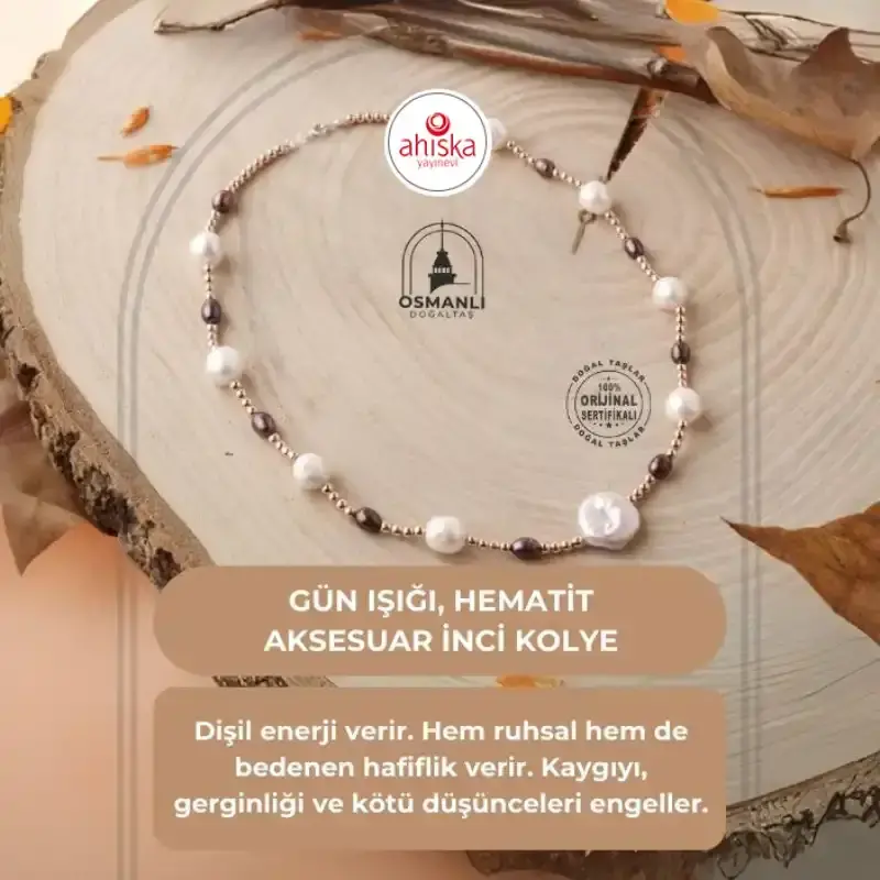 Gün Işığı, Hematit Aksesuar İnci Kolye - 2