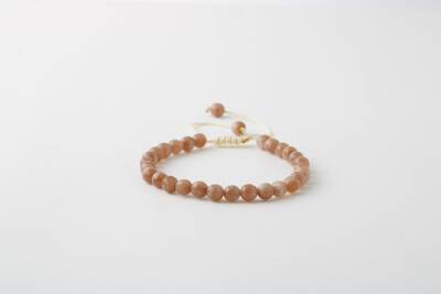 Güneş Taşı 6mm Merdiven Kapama Doğal Taş Bileklik - 2